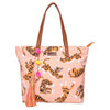 Tiger Printed Canvas  Womens Tote Bag