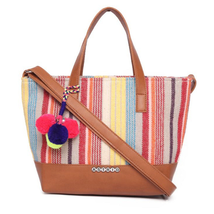 Multi Color Sling Bag With  Pu Strap